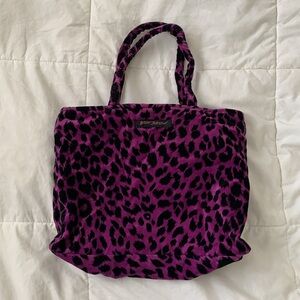 Vintage Betsey Johnson leopard print velvet Tote